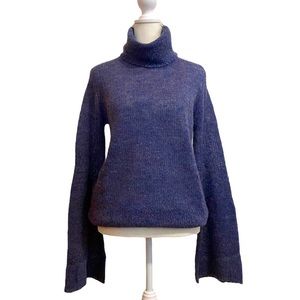 New with tags purple open back turtleneck sweater